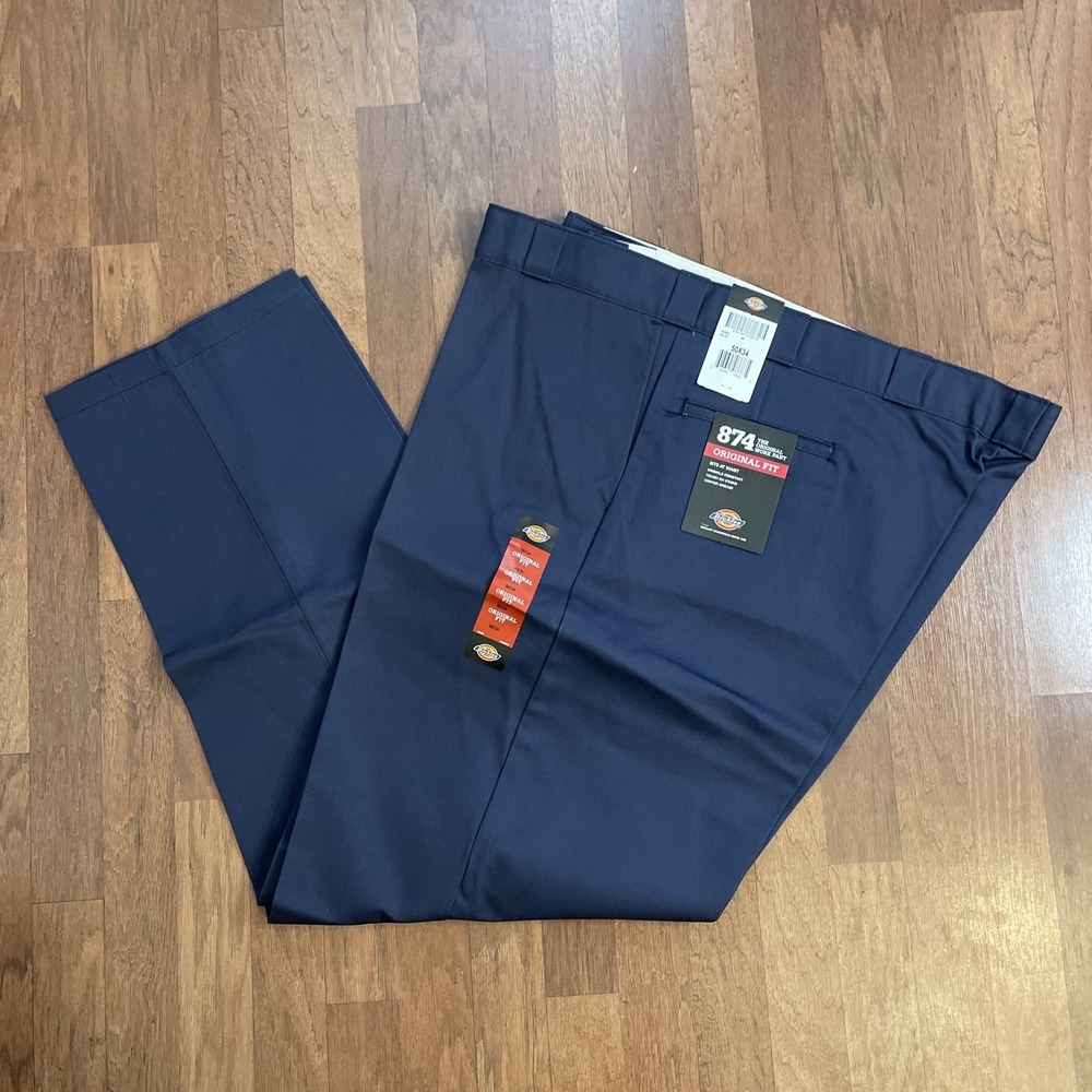 Dickies Men's NWT Original Fit 874 Navy Blue Work Pant 50x34
